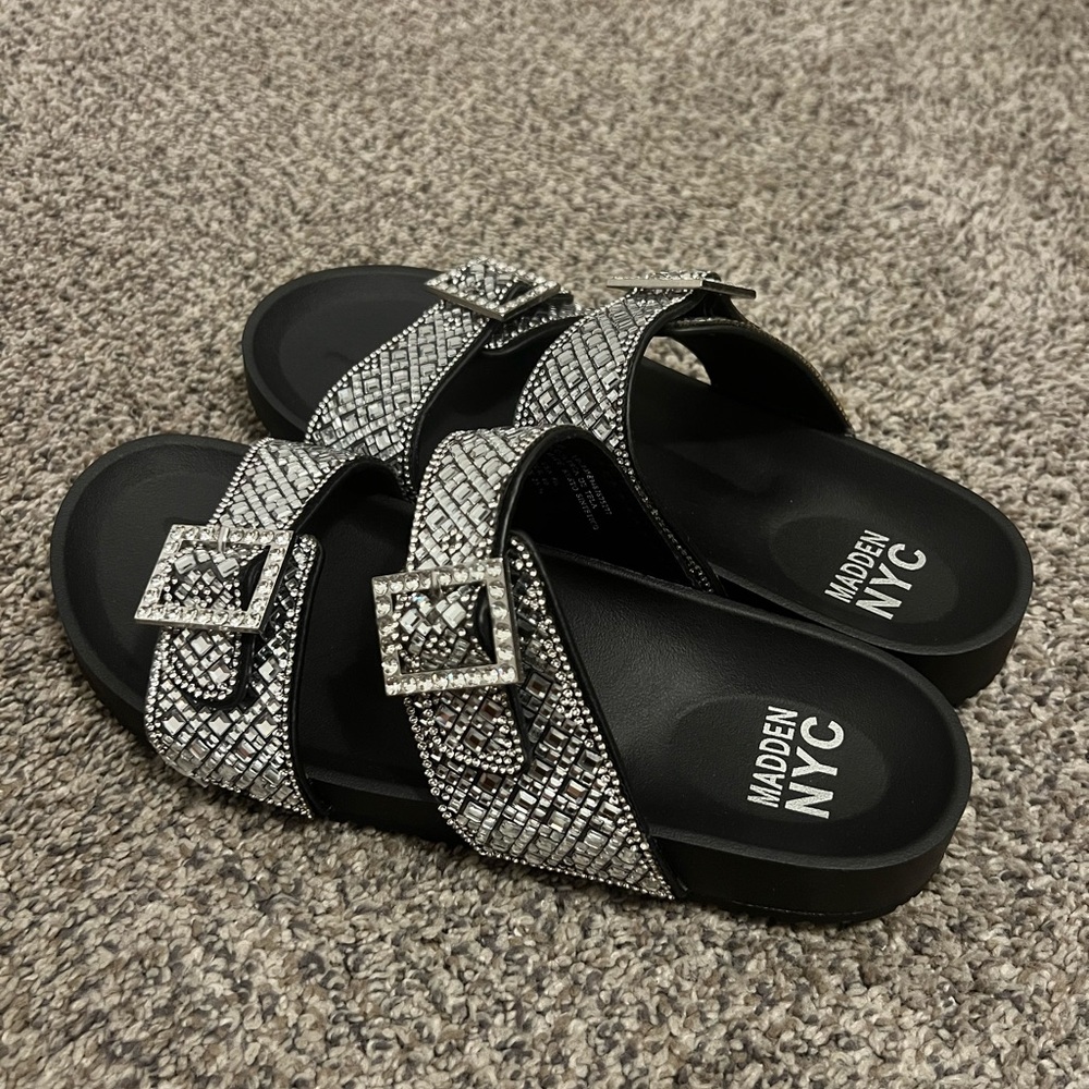 Black and Silver Women's Sandals
